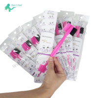 Personnalisez le bonnet en satin pour cheveux Bonnets de tresse réversibles En satin imprimé 3 en 1 Brosse de contrôle des bords avec emballage de logo personnalisé
