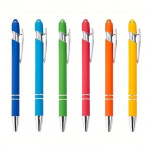 2025 Hot Selling Promotional New Multifunction Ball <b>Stylus</b> Soft Touch Screen <b>Pen</b> 2 in 1 <b>With</b> Custom Logo Metal Ballpoint <b>Pens</b> - Product Image 1