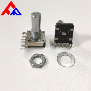 Encodeur incrémental ED12 à 3 broches avec insertion latérale, axe moleté semi-circulaire en métal PEC11, diamètre 6mm, vente en gros fabricant - Product Image 2
