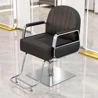 Fauteuil de coiffeur pivotant Huaxia, marque phare, avec accoudoirs en acier inoxydable, pour usage professionnel et bureautique