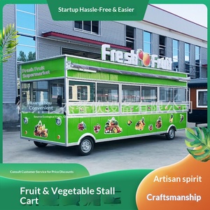 Carrito Eléctrico de Frutas y Verduras, Carrito de Venta Móvil para Supermercados, Carrito de Desayunos y Comida Rápida, Carrito de Venta Ambulante de Aperitivos, de Chapa Metálica - Product Image 3