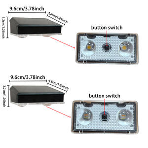 太阳能栅栏灯2个发光二极管室外花园通道楼梯壁灯防水自动开关闭太阳能照明 - Product Image 3