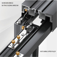 Ventanas Corredizas de Aluminio con Doble Acristalamiento y Rotura de Puente Térmico para Casas y Villas Modernas, Insonorizadas y Seguras