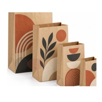 Sacs en papier kraft SOS personnalisés en gros sans poignées, à fond carré et ouverture supérieure, pour l'emballage alimentaire en gros et les achats en vrac pour traiteurs