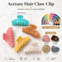 Ume OEM – Grandes pinces à cheveux tendance en acétate effet craquelé, barrettes à mâchoires multicolores pour filles, pinces à cheveux quotidiennes conformes CE