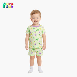 Pyjama pour garçons Puresun 100% coton biologique, manches courtes, imprimé, robe de nuit pour enfants, viscose de bambou, pyjama personnalisé pour garçons - Product Image 3