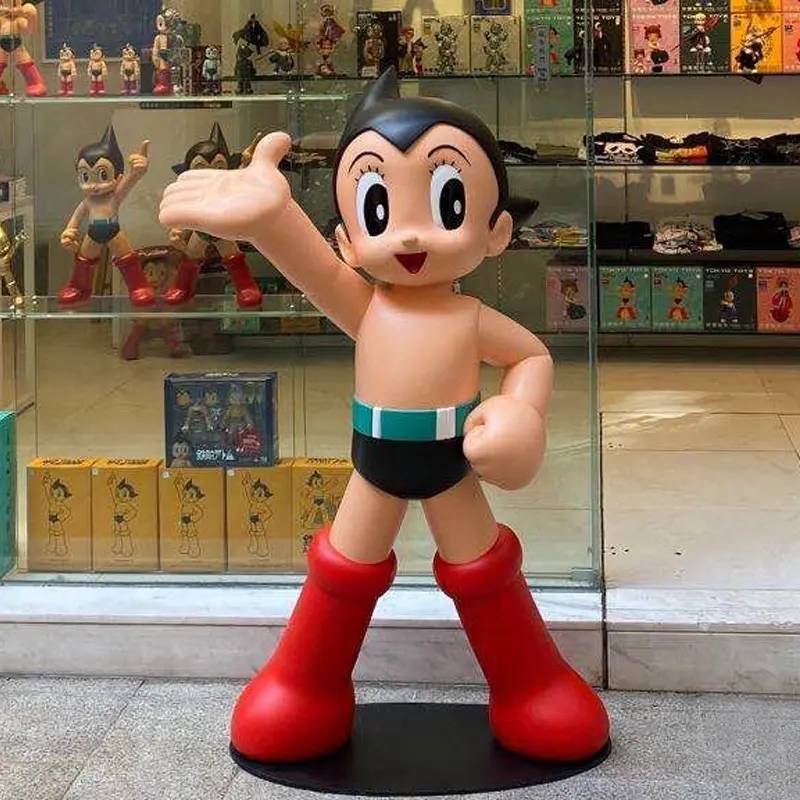 Tượng Nhựa Nhân Vật Hoạt Hình Nhật Bản Phong Cách Trang Trí Nhà Cửa Kích Thước Cuộc Sống Tượng Sợi Thủy Tinh Astro Boy