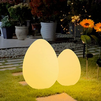 Boule lumineuse LED RGB alimentée par énergie solaire et courant alternatif, IP65, télécommande, variateur d'intensité, lampe de jardin, avec corps en plastique durable
