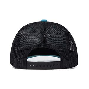 Sky Blue Black Mesh Trucker Cap Adjustable Curved Brim 6-Panel Unisex Casual Baseball <b>Hat</b> Spring <b>Summer</b> Style - Product Image 6