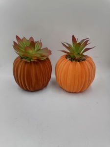 Nuovo! Vasi per Fiori in Ceramica a Forma di <span class=keywords><strong>Zucca</strong></span> / Contenitore per Piante / Fioriera per Piante Grasse con <span class=keywords><strong>Pianta</strong></span> Finta Fatta a Mano - Product Image 3