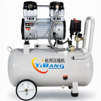 Compresseur d'air silencieux à piston sans huile YiBang 1500W 2hp 140L/min 8bar 40L réservoir 380v 50hz avec moteur à fil de cuivre