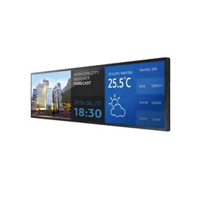 Wall Mounted Opknoping Ultra Brede Stretch Lcd Digitale Bar Display