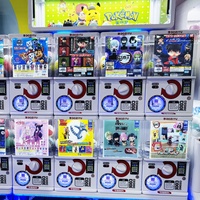 Machine de jeu d'arcade Gacha Gachapon 4-en-1 d'intérieur, distributeur de capsules à monnayeur