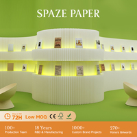 Spazepaper – Paravent mural lumineux pliable, écran d'exposition pop-up, écran mural en papier illuminé, étagère murale