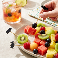 Luxe bamboe fruitprikkers voor feestjes & catering, 100% voedselveilig, decoratieve spiesjes voor hapjes & drankjes
