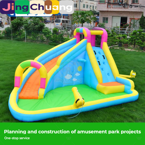 Castillo Inflable Infantil, Tobogán Acuático para el Hogar, Castillo Acuático para Exteriores, Castillo Inflable para Interiores, Parque Acuático con Rocódromo, Juguetes - Product Image 2