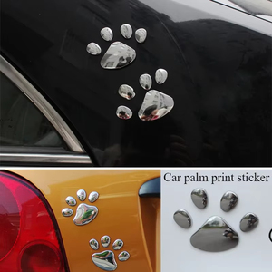 Autocollants de voiture en gros, décalcomanies 3D Patte d'animal, empreintes de pattes de chien, accessoires autocollants pour moto - Product Image 6