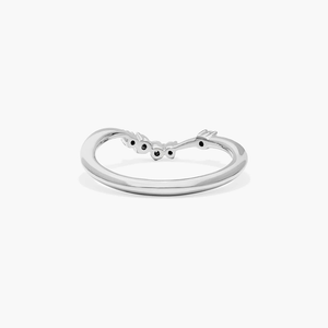 Premium 925 <b>Silver</b> Moissanite Diamond Curve <b>Band</b> <b>Ring</b> for Women Wedding Engagement Anniversary Gift - Product Image 1