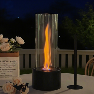 Nouveau design Mini foyer <span class=keywords><strong>portable</strong></span> sans fumée en acier inoxydable pour terrasse, table, bureau, brasseur à alcool décoré de galets - Product Image 5