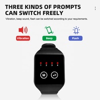 Système d'appel sans fil étanche avec montre-bracelet vibrante et récepteur d'alarme pour restaurants et cafés