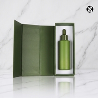 Emballage cosmétique coloré personnalisé : flacon compte-gouttes rond en verre de 1 oz, flacon d'huile essentielle à épaule plate de 30 ml, avec boîte d'emballage