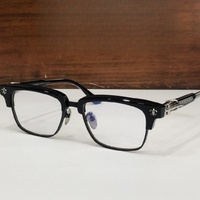 Gafas Ópticas de Diseño de Alta Calidad para Hombre y Mujer, Modelo Punk 8206, Talla 54-18-155, Monturas de Acetato y Titanio de Lujo para Negocios