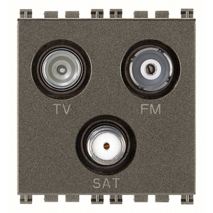 ช่องเสียบทีวี FM SAT พร้อมช่องต่อโลหะ 3 ช่อง ขนาด 5.1x4.3x5.3 ซม. - Product Image 1
