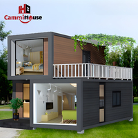 Maison conteneur détachable Cammi House, solution modulaire préfabriquée en panneaux sandwich d'acier respirants pour hôtels, appartements, écoles