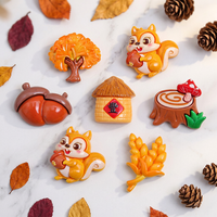 Nouveaux moules en résine de dessin animé d'écureuils miniatures d'automne, matériel DIY pour la décoration en résine de colle crème, pour la création de décorations DIY, épingles à cheveux et coques de téléphone