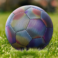 Ballon de football lumineux de style nouveau, réfléchissant, qui brille dans la nuit, taille 4 5, en PU, antidérapant, pour adultes et enfants, entraînement de football