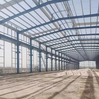 Edificio de taller/almacén de estructura de acero de gran envergadura, moderno y personalizable, con pisos entrepisos y sistema avanzado de protección contra incendios