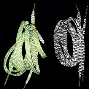 Cordones Reflectantes Planos para Zapatos HF de 0.5-1.8m 120cm, Rosa, Verde, Naranja, Brillan en la Oscuridad, Hechos de Poliéster Duradero - Product Image 1