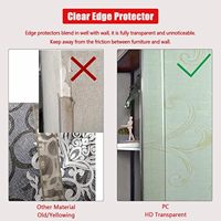 Protections d'angle autocollantes pour table de nuit, installation sans clous, n'endommagent pas les murs, adaptées aux tables murales, chaises et bords.