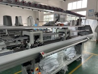 Sistema doble Carro doble Cuello de función completa Máquina de tejer plana computarizada de 80 pulgadas de alta calidad