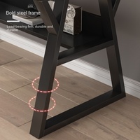 Bureau d'ordinateur en bois avec bibliothèque intégrée et table d'étude pour étudiants, ensemble simple de chaise de chambre à coucher