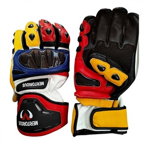 Guantes de Motociclismo de Cuero Transpirables Unisex Más Vendidos, con Logotipo Personalizado, Cierre Completo, para Carreras en Carretera - Product Image 4