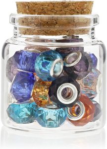 Fiale di vetro borosilicato da 20 <span class=keywords><strong>ml</strong></span> con tappi di sughero conservazione della freschezza vasetti di sughero contenitore per caramelle bill - Product Image 3