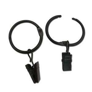 Accessoires décoratifs pour rideaux 32mm 38mm 45mm Anneau rond en métal blanc bronze noir détachable pour rideaux <span class=keywords><strong>avec</strong></span> clip - Product Image 1