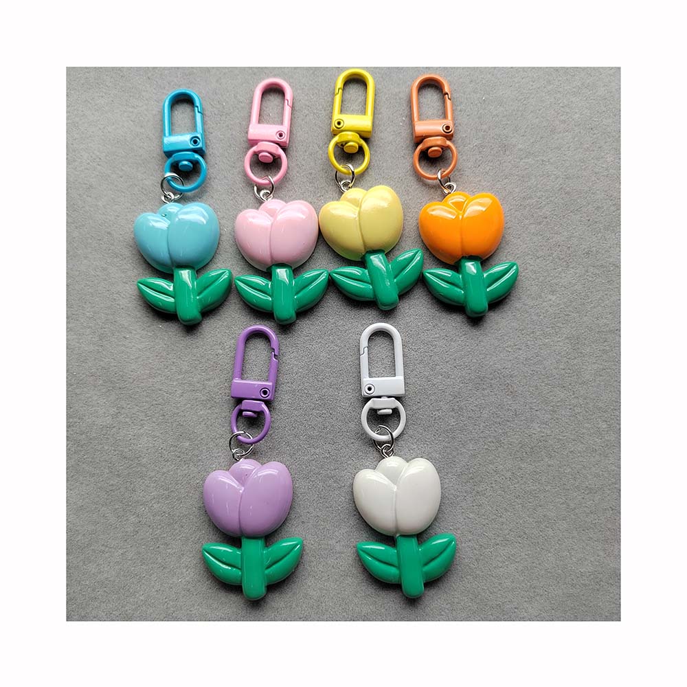 チューリップキーホルダー Tulip stuffed toy keychain / red / Haruna Sudo