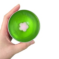 Pinceaux de maquillage parfumés pastèque verte Gel de nettoyage Savon visible avec fleur pour nettoyer les éponges de beauté Outils de maquillage Nettoyant