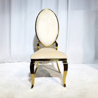 Mobilier de maison de haute qualité nouveau design style moderne chaise de salle à manger moderne nouveau design de luxe chaise de mariage de location de fête en métal doré