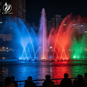 Fontaine musicale grand format en acier inoxydable Water Crown avec spectacle de lumière LED et danse de l'eau synchronisée pour parcs, places publiques et cours urbaines - Product Image 4