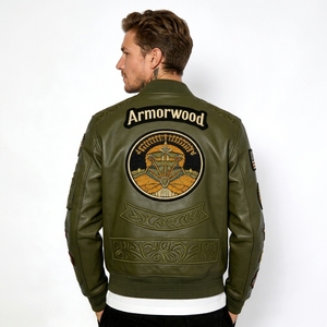 <span class=keywords><strong>Chaqueta</strong></span> Personalizada con Grabado en Relieve para <span class=keywords><strong>Hombre</strong></span>, <span class=keywords><strong>Chaqueta</strong></span> de Motociclista de <span class=keywords><strong>Cuero</strong></span> Vacuno, <span class=keywords><strong>Chaqueta</strong></span> Varsity de <span class=keywords><strong>Cuero</strong></span> Completo con Bordado y Apliques - Product Image 2