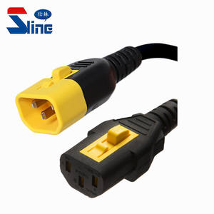 Venta de fábrica IEC320 C14 a C13 V Lock <span class=keywords><strong>Cable</strong></span> de alimentación 10A 250V Longitud y color personalizados - Product Image 5