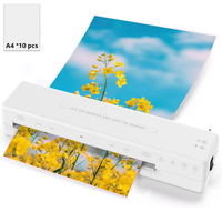 Equipo de Oficina en Stock en EE. UU., Máquina Laminadora de Papel en Caliente y Frío para Bolsas A4/A5/A6 con Película de Laminación