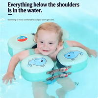 PiaoPioFish Bouée de natation non gonflable pour bébé en mousse EPE et PVC, flotteur de cou pour nouveau-né 0-12 mois, aide à la natation pour enfants, sécurité portable