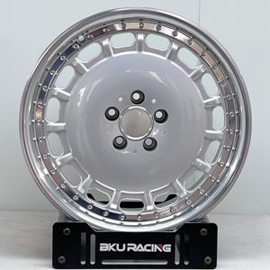 Jantes forgées Bku <span class=keywords><strong>5X112</strong></span> 17 18 19 pouces en alliage argenté 15 trous pour Mercedes Benz Classe E 260e W201 300E W116 R107 W202 - Product Image 3