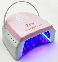 Lampe à ongles UV LED professionnelle rechargeable sans fil 72W avec ventilateur intégré, motif cœur rose, pour salons de manucure, avec logo personnalisé, vente en gros