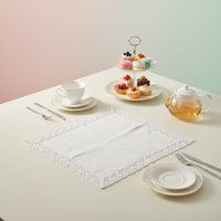 Napperons de table en lin blanc 20x20 pouces EX26002, élégants pour la décoration de mariage rustique ou bohème