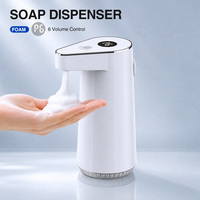 Distributeur de savon mousse électrique portable automatique avec batterie rechargeable, capacité de 300 ml, sans contact, étanche IPX4, pour utilisation en camping-car